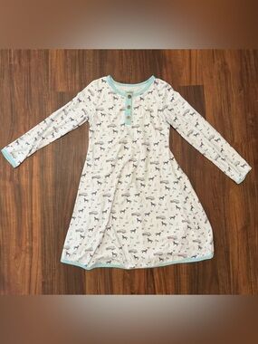 Serendipity Girls Dog & Car Print Long-Sleeve Sleep Dress Size XXL